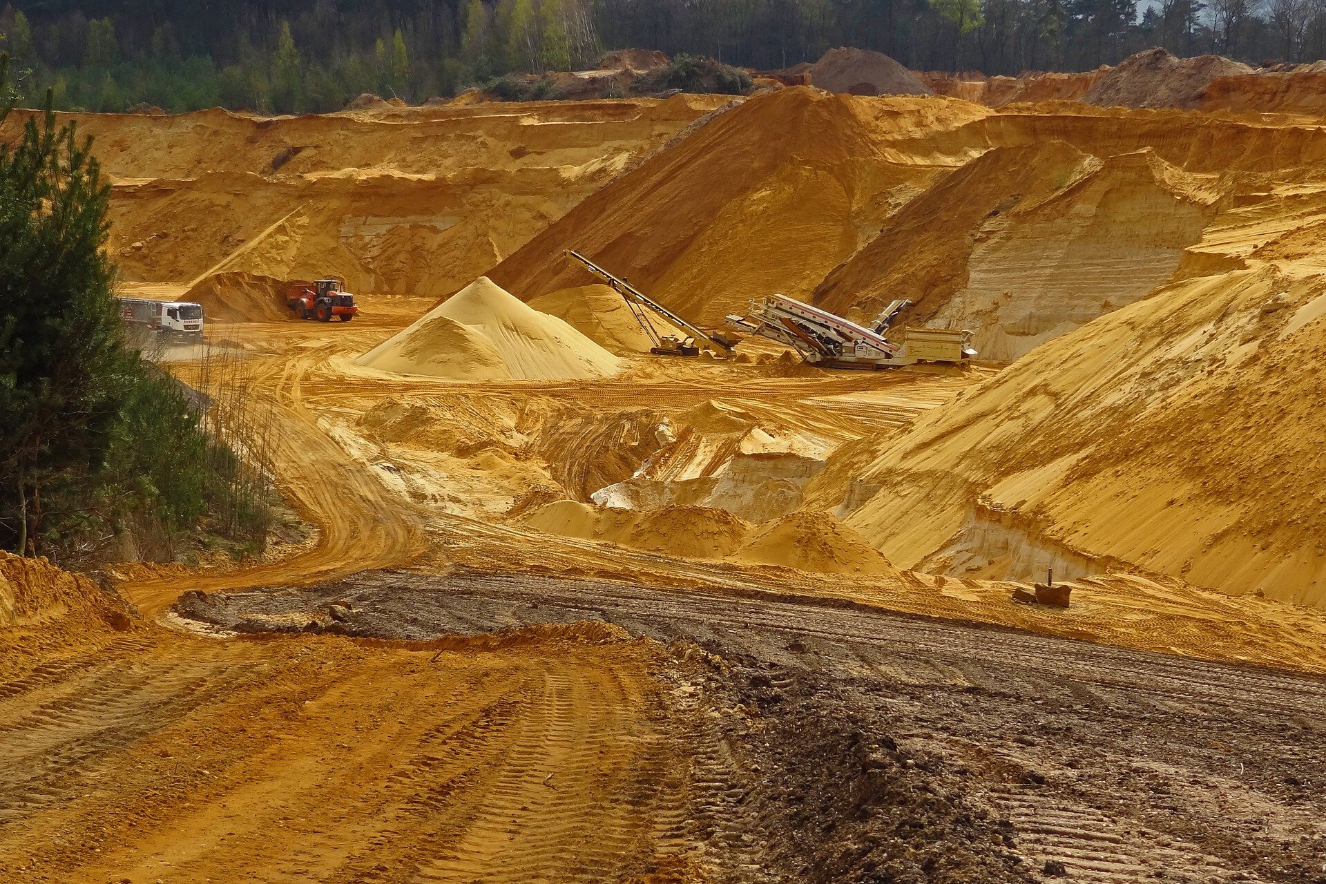 open pit mining line of site